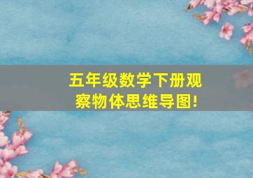 五年级数学下册观察物体思维导图!