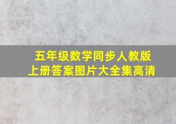 五年级数学同步人教版上册答案图片大全集高清