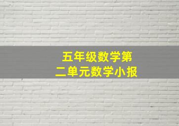 五年级数学第二单元数学小报