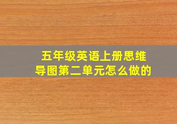 五年级英语上册思维导图第二单元怎么做的