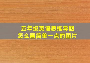 五年级英语思维导图怎么画简单一点的图片