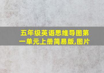 五年级英语思维导图第一单元上册简易版,图片