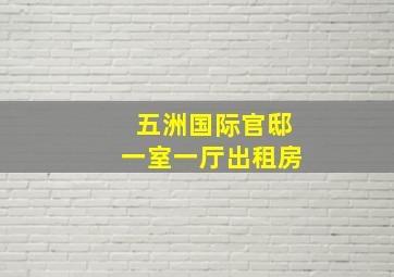 五洲国际官邸一室一厅出租房