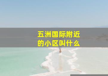 五洲国际附近的小区叫什么