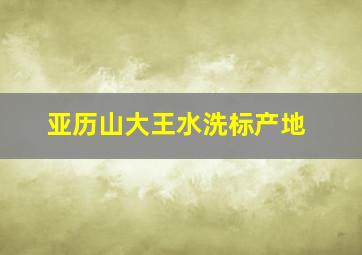 亚历山大王水洗标产地