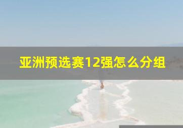 亚洲预选赛12强怎么分组