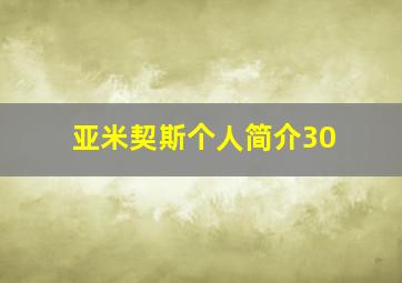 亚米契斯个人简介30