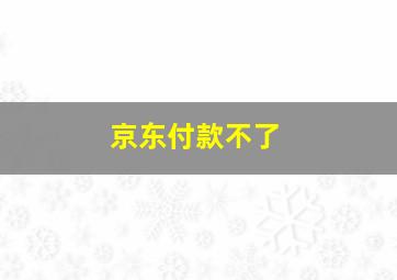 京东付款不了