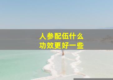 人参配伍什么功效更好一些