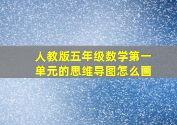 人教版五年级数学第一单元的思维导图怎么画