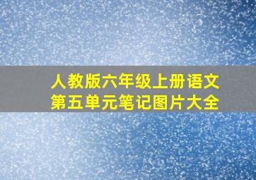 人教版六年级上册语文第五单元笔记图片大全