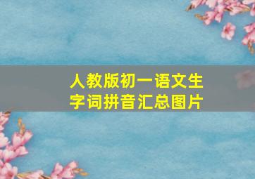 人教版初一语文生字词拼音汇总图片