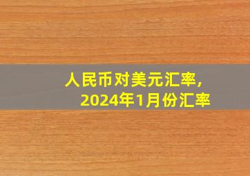 人民币对美元汇率,2024年1月份汇率