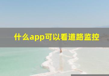 什么app可以看道路监控