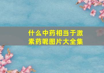 什么中药相当于激素药呢图片大全集