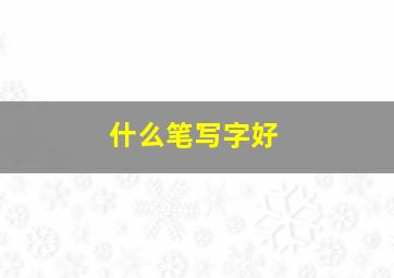 什么笔写字好