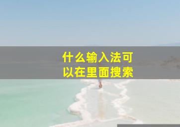 什么输入法可以在里面搜索