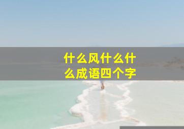 什么风什么什么成语四个字