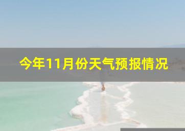 今年11月份天气预报情况