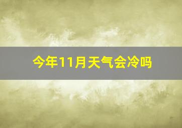 今年11月天气会冷吗