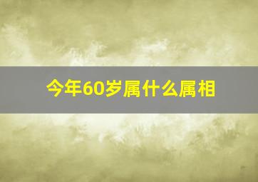 今年60岁属什么属相