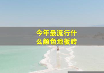 今年最流行什么颜色地板砖