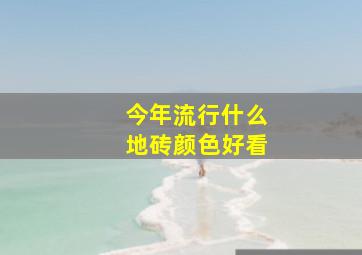 今年流行什么地砖颜色好看