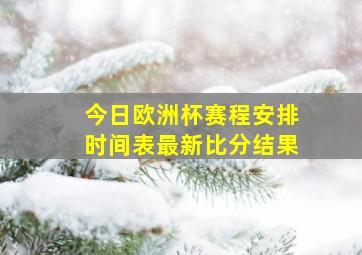 今日欧洲杯赛程安排时间表最新比分结果