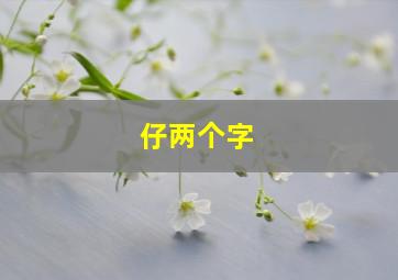 仔两个字