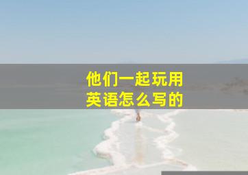 他们一起玩用英语怎么写的