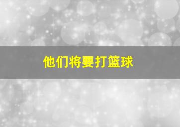 他们将要打篮球