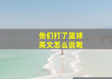 他们打了篮球英文怎么说呢