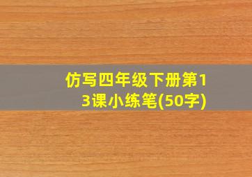 仿写四年级下册第13课小练笔(50字)