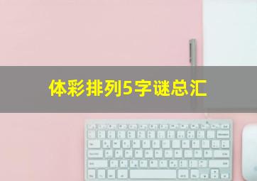 体彩排列5字谜总汇