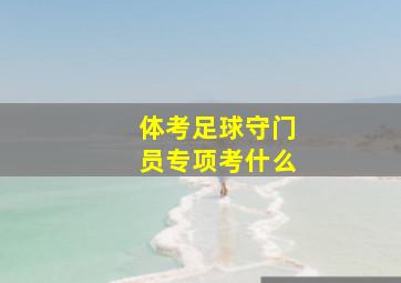 体考足球守门员专项考什么