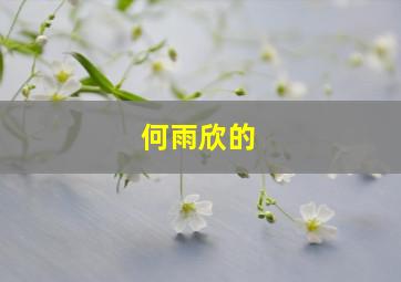 何雨欣的