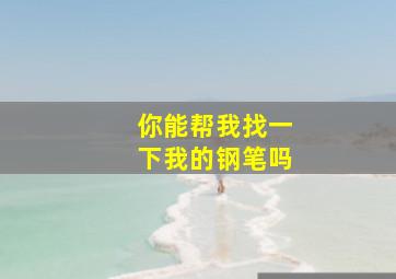 你能帮我找一下我的钢笔吗