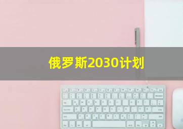 俄罗斯2030计划