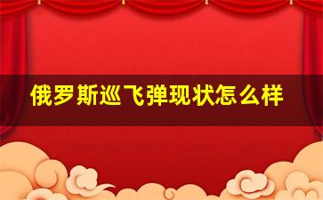 俄罗斯巡飞弹现状怎么样