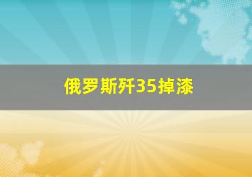 俄罗斯歼35掉漆