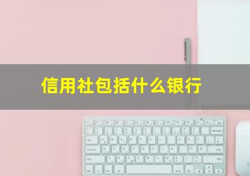 信用社包括什么银行