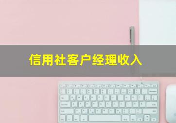 信用社客户经理收入