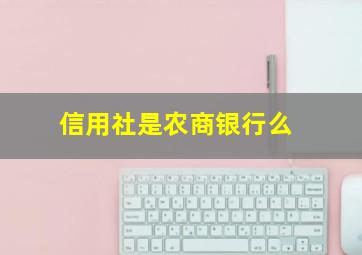 信用社是农商银行么