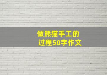 做熊猫手工的过程50字作文