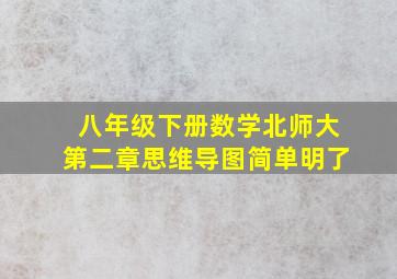 八年级下册数学北师大第二章思维导图简单明了