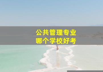 公共管理专业哪个学校好考