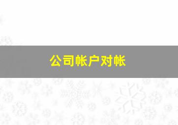 公司帐户对帐