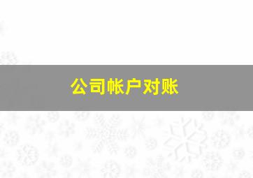 公司帐户对账