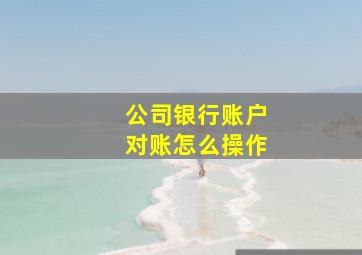 公司银行账户对账怎么操作