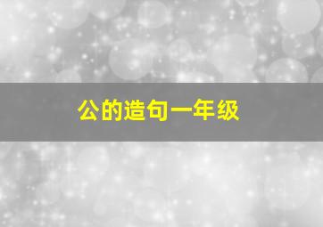 公的造句一年级